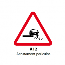 Acostament periculos (A12) — Indicator rutier